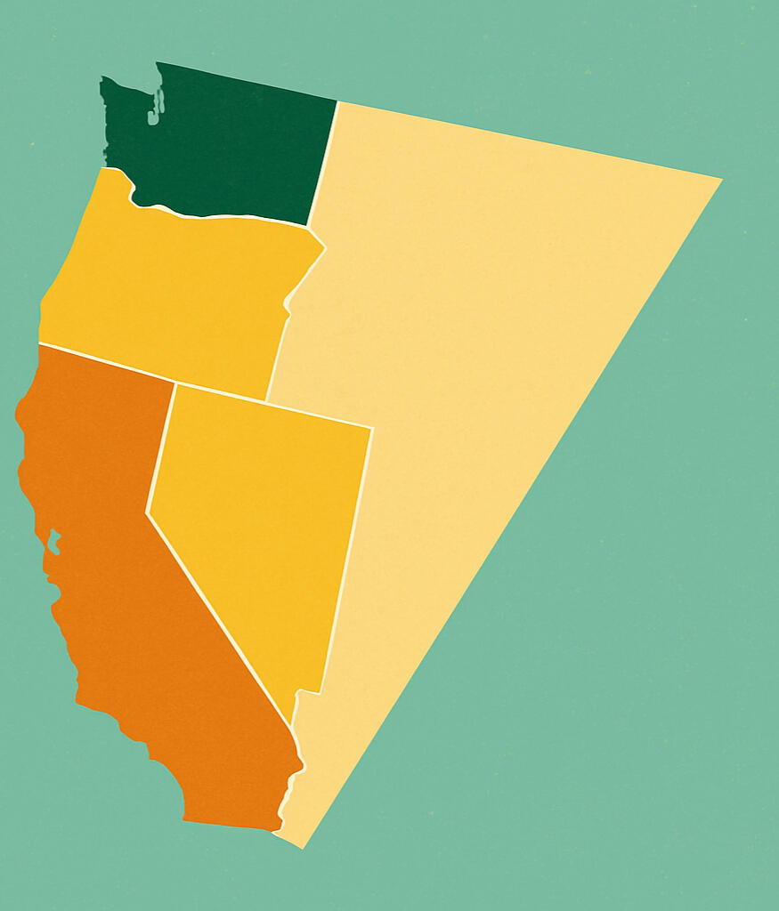 West Coast Sports Map